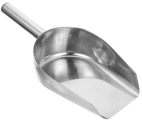 Yardwe Multi-Purpose Ice Scoop 11.02In with Ergonomic Handle Stainless Steel Food Flour Grain Shovel for Kitchen Bar and Restaurant Use