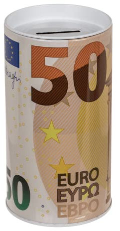 Tirelire originale en étain avec couvercle pour enfants qui peut également être utilisée comme pot à crayons (50 Euros)