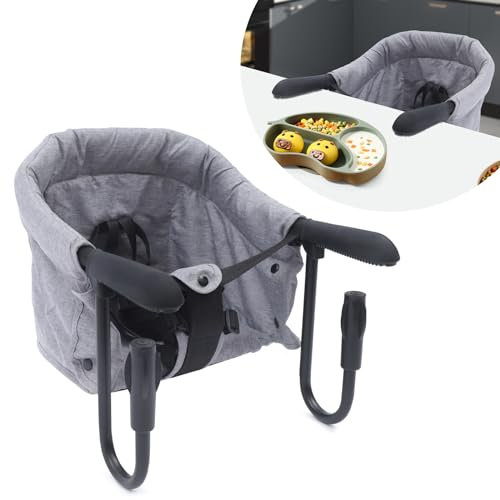 Kindertischstuhl, Tragbarer Baby-Futtersitz, Hoher Sicherheitshaken Am Stuhl, Haken auf Stuhl mit Back Storage Bag, Hochstühle für Babys, Faltbar Tisch-Hochstuhl für Reisen