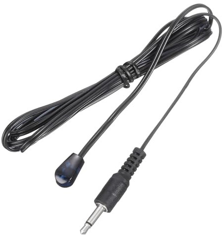 QUARKZMAN Trasmettitore Ricevitore Sensore Infrarossi Ir, Cavo di Estensione Lungo 4.9 Piedi Jack 3.5mm Singolo Testa Nera Confezione da 1
