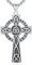 Twoowl Keltisches Kreuz Halskette für Herren 925er Sterlingsilber Dreifaltigkeitsknoten Anhänger Wikinger Nordischer Schmuck keltisches Kreuz Geschenke