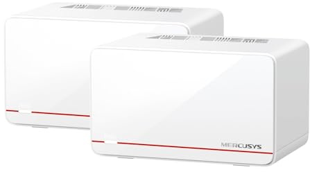 Mercusys BE6500 Sistema Wi-Fi 7 de malla para todo el hogar, doble banda, 4K-QAM, MLO, 2 x 2.5G + 1 x 1 G, roaming sin costuras, juegos y transmisión, fácil gestión y configuración de aplicaciones