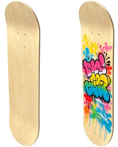 TIMCORR 2PCS Skateboard Decks 31 x 7.5 in, 7 Ply Maple Skateboard Deck Blank, Stained Wood Skate board Decks Plain for DIY Art, Replacement Blank Skate Board Deck for Adults Teenagers Beginners