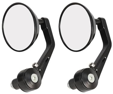 Moto Rétrovise Rétroviseurs Latéraux Ronds pour Moto, 7/8 Pouces, Bout De Barre De Guidon, Accessoires Universels pour Moto