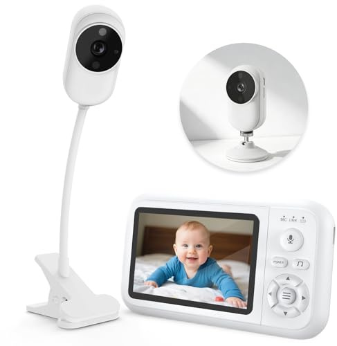 NUOTUN Babyphone mit Kamera & Halterung, HD Video Baby Monitor Ohne WLAN