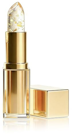 Rimotedeso 1 pieza, bálsamo labial barra de labios 24 horas de duración, brillo dorado y cambio de color por pH, hidratante contra arrugas en los labios, para labios mejillas y ojos, Magic