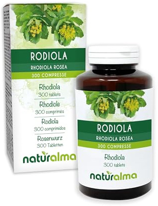 Rosenrot (Rhodiola rosea eller Sedum roseum) rötter Naturalma - 150 g - 300 tabletter - Kosttillskott - Naturligt och Veganskt