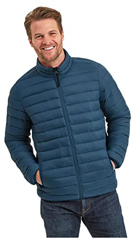 TOG24 Gibson Mens Puffer jacket Lightweight Padded Jacket Water Resistant Quilted Coat Ultra Warm Wind Resistant for Hiking Casual Skiing Lagoon Blue L