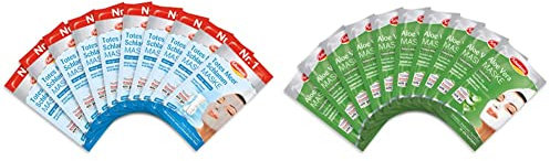 Schaebens Totes Meer Maske, 10 x 15 ml & Aloe Vera Maske, 10er pack (10x 10 ml)
