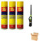 ANGIX 3 x Clipper Gas 300ml Clipper Butane Gas Fuel Lighter Refill Ideal for BBQ, Camping, Kitchen & Cooking Lighter | Clipper Gas Refill Lighter Fluid Bottle, Yellow