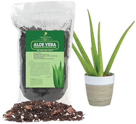GARDENNOVA Premium Aloe Vera Potting Soil Mix - (1 LITER Bag)