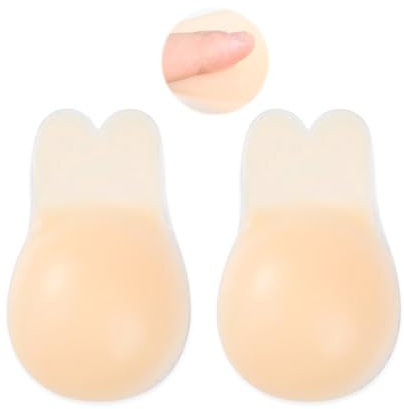 Bieiyhe Sujetador Adhesivo Push Up, Invisible Silicona, Pezoneras Adhesivas, Autoadhesivo Reutilizable, Sin Espalda y Sin Tirantes, Espalda Descubierta