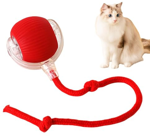 Xijobido Bola Inteligente para Gatos, Pelota Automática De Larga Duración, Carga USB Juguetes Pelotas, Entretenimiento para Tu Gatito Y Cachorro