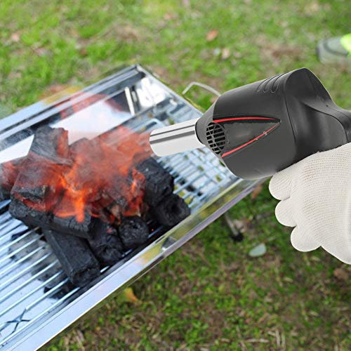 Zisemeil BBQ FaPortable Ventilatore a griglia manuale Ventilatore d'aria Soffiatore per campeggio all'aperto Soffietto 22 × 11 × 5 Ventilatore portatile ad azionamento manuale
