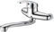 VirtuGro Rubinetto a Muro 20cm Rubinetto Lavello Cucina Bocca di Erogazione Orientabile a 360° Miscelatore Cucina Acqua Calda e Fredda Cromato