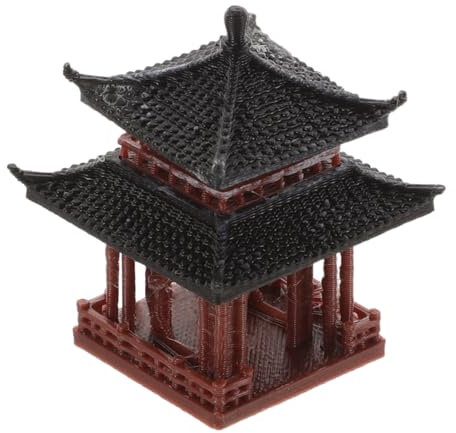 Happyyami Statua Padiglione Miniatura in Cinese Decorazione Per Acquario e Bonsai Realistici