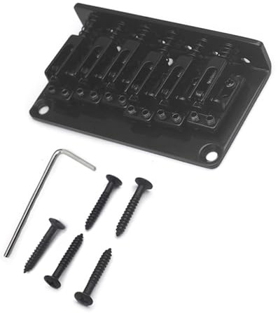 6 String Bass Guitar Bridge Double Channel Adjustable String Bass Bridge Alloy Texture Present For Professional