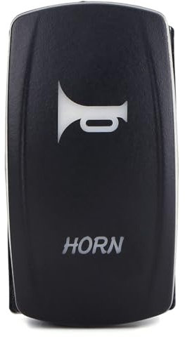 Kavolet LED -Licht Eingeschaltet, Rocker -Kippschalter mit Schutz für Auto, Boot, Marine. Universelle Passform für 12V-24 V Fahrzeuge, Einfach zu Installieren, ABS-Material, Blaues