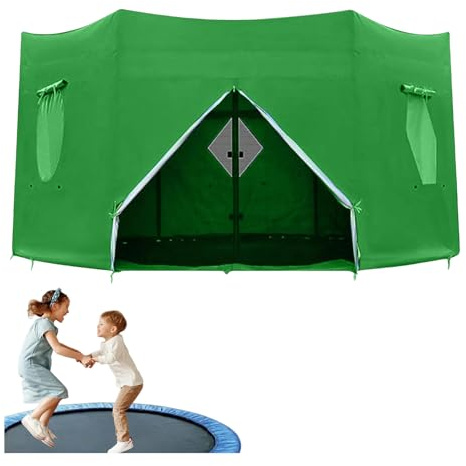 Tenda Telo Protettivo Copertura per Trampolino Elastico (183/244/306/366/427cm) Tenda di Protezione dalle Intemperie per Tappeti Elastici | Resistente ai Raggi UV, Parasole (Verde,6FT-6 1.83m)