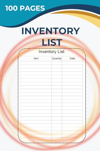 Inventory List Log Book: Track Items, Quantities & Stock Movement for Home, Business, or Personal Use