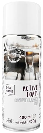 IDEA HOME Schiuma Attiva 2-in-1 per Cruscotto e Vetri Auto – 400 ml - Detergente Universale Interni e Cristalli - Pulizia Opaca e Senza Aloni