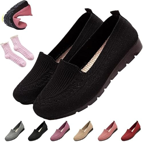 Zapatillas Verano Mujer Ligeras Ortopedicas Zapatos sin Cordones Antideslizantes Zapato Calzado Fascitis Plantar Caminar Transpirables para Sapatos Bambas Comodos Deportivas
