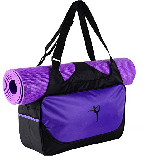 Sunshay Sac de Sport Multifonctions pour Yoga et Pilates - Léger, Durable, Grande Capacité, Imperméable - Avec Poches et Bandoulière (Pas de Tapis)
