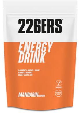 226ERS Energy Drink | Getränkepulver mit Amylopektin, Taurin und L-Carnitin, glutenfrei und laktosefrei - Energie Booster in Pulver, Mandarine - 1 kg