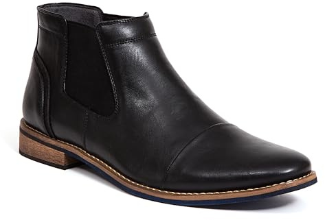 Deer Stags Men's Argos Dress Comfort Chelsea Boot, Black/Blue, 8.5 W US