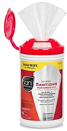 Pdi Sani-Wipe™ Non-Rinse Food Contact Hard-Surface Sanitizing Wipe, 7.75 x 9, 95/can