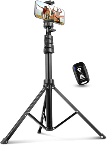 Aureday 62 Phone Tripod Accessory Kits, Camera & Cell Phone Tripod Stand with Wireless Remote and Universal Tripod Head Mount, Perfect for Selfies/Video Recording/Vlogging/Live Streaming