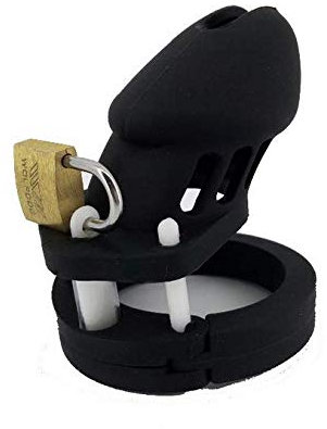 SEX-GONGZHU [5 Anelli di Dimensioni Diverse] Regalo di Compleanno -Corto Uomo Multicolore splendidamente Progettato Protezione gabbia-A87 (Nero)