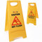 DIVCHI Warning Caution Wet Floor Sign Yellow - Cleaning In Progress Floor Sign Printed On The Other Side – Mini Wet Floor Sign Ideal For Commercial Business Use