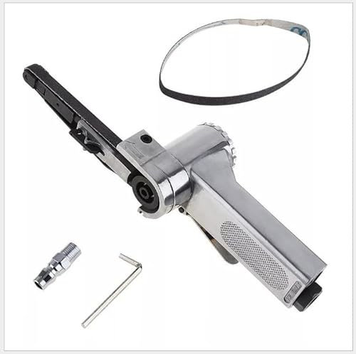 Lijadora de Banda, Lijadora de Lima Lijadora Neumatica 10mm 330mm con 25pcs Bandas Adecuada para Moler Herramientas como Metal Madera Aluminio y Lijado Pulido de Varios Vehículos-Herramienta Neumática