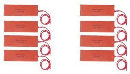 8 St Flexibel Silikongummi Värmedyna 20W 12V Industriell Utrustning Värmematta Silikongummi Värmefilt