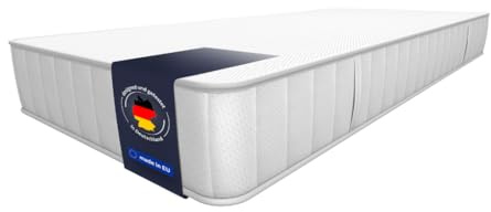 Weltbett „Omega“ Matratze Hybrid Schaum 100 x 200 cm – Wendematratze mit Härtegrad H3/H4, 18 cm Höhe - ergonomisch, hypoallergen, allergikerfreundlich, für jeden Schlaftyp - Made in Germany