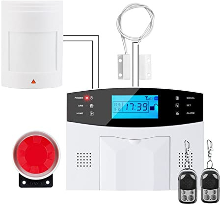 HEALBYBLE Système d'alarme de sécurité Anti-cambriolage Domestique GSM Filaire et sans Fil M2B, Prise en Charge de la Langue Anglaise G2B,Protection Antivol(G2BA)