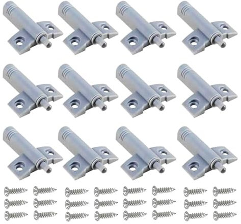 12 Pcs Soft Close Dampers, 24 Pcs Screws, Kitchen Door Soft Close Dampers, Adjustable Damper for Cabinets & Drawers, Soft Close Door Dampers - Quiet, Easy Install, Universal Fit