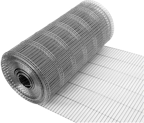 SXEVZOO Valla Para Aviario Galvanizada Por Inmersión En Caliente, 1x10cm Agujero Rectangular Rollo De Malla Metálica, Para Aviarios De Pollos, Conejos Y Cercas Para Plantas Y Animales(1x3m)