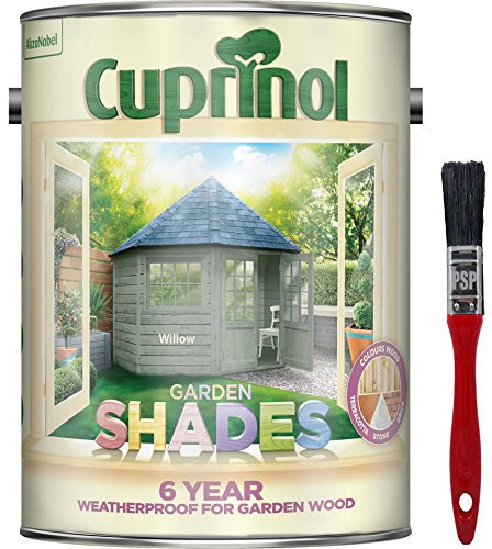 New 2018 Improved Formula Cuprinol Garden Shades Willow 5L. Now Offers 6 Year Garden Wood Weather Protection. Includes PSP Touch up Wood Care Brush.