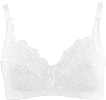 Cotonella, Reggiseno a Balconcino Emma, con Coppe in Pizzo e schiene in Microfibra, Un Reggiseno dalle Spalline rivestite in Cotone, Senza Ferretto e Senza Imbottiture - Art. CD038