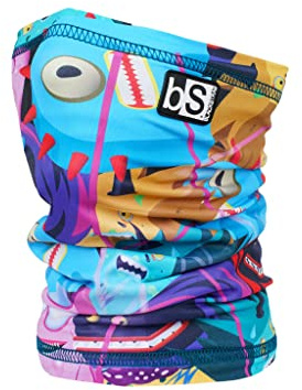 BLACKSTRAP Kids' Dual Layer Tube Versatile Neck Warmer Ski Mask, Keeps Kids Comfortable and Warm, [Monster Disco]