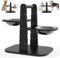 Belle Vous Comedero Bebedero Elevados para Perros - 41 x 40 x 30 cm Soporte Elevado de Altura Ajustable de Bambú con 2X 1 L Cuencos de Acero Inoxidable Antigoteo para Perro Grande Mediano y Pequeño
