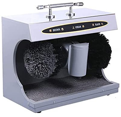 Automatic Induction Shoe Polisher, Automatic Induction Electric Leather Shoe Shiner Machine, Suitable for Household or Public Electric Shoe Polisher (Color : Silver) (Silver)
