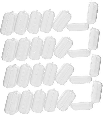 SHINEOFI 100pcs Plastic Storage Boxes Lids Jewelry Holders Plastic Boxes Small Storage Cases Fish Hooks Organizer for Living Bedroom