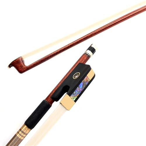 LXLAEOANG Arco de violín 1 Uds Palo Redondo de Fibra de Carbono violín Viola Violonchelo Arco 4/4 Plata Cobre montado Cola de Caballo Crin(Cello)