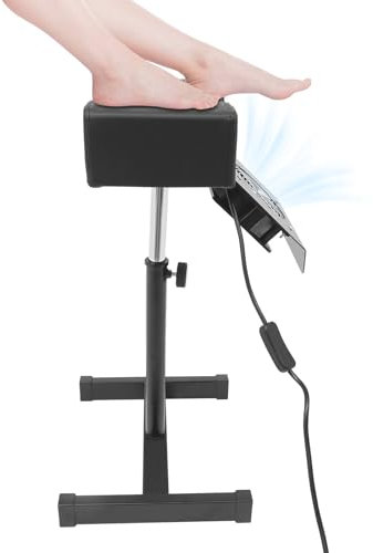 Yolancity Pediküre Hocker Stuhl Mobile Pediküre Stuhl Fußpflegestuhl mit Absaugung Höhenverstellbar Pediküre Fußstütze für Heim Salon Spa Massage Nagelstudio (Schwarz)