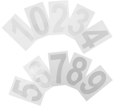 NUOBESTY 10 Feuilles Autocollants Numéros Autoadhésifs Imperméables Chiffres Grands pour Boîte Aux Lettres Adhésifs de Longue Distance Design Aux Intempéries