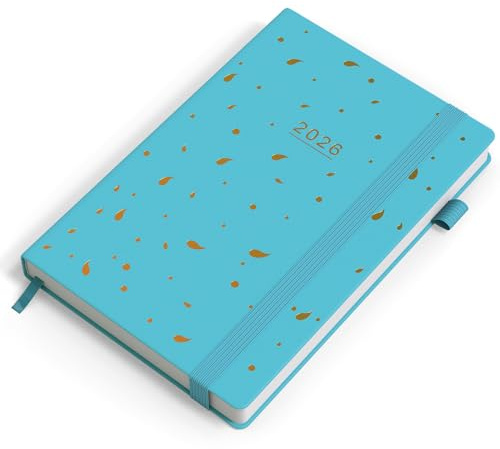 DeDe Bee Academic Diary 2026 Week to View, A5 Weekly Planner, 12Months Diary for Teacher, Students, Work& Home, January 2026 - December 2026 (Cyan)