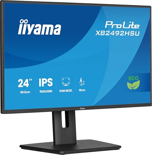 iiyama XB2492HSU-B1 24 Eco IPS, 120Hz, 1ms, Eyesafe & EyeComfort Certified, Full HD, HDMI/DP/USB, TCO10, TUV-GS, Epeat Silver, Height Adjustable Stand